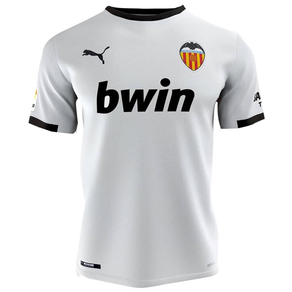 Tailandia Camiseta Valencia 1ª Kit 2020 2021 Blanco